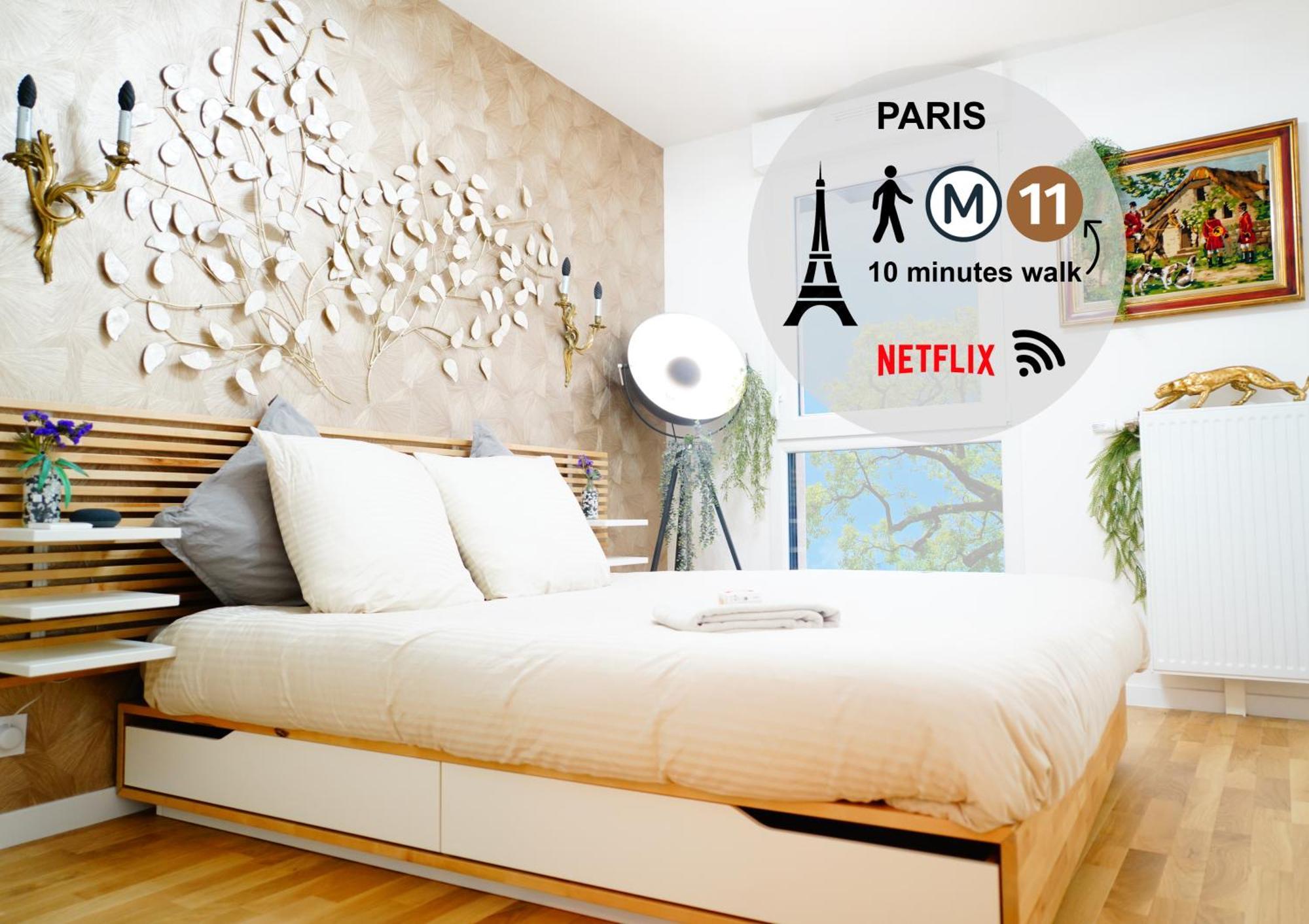 Paris I 77m Cosy I Proche Metro 11 - Possibility Of Direct Reservation With No Taxe By Asking A Question At Establishment Apartment *