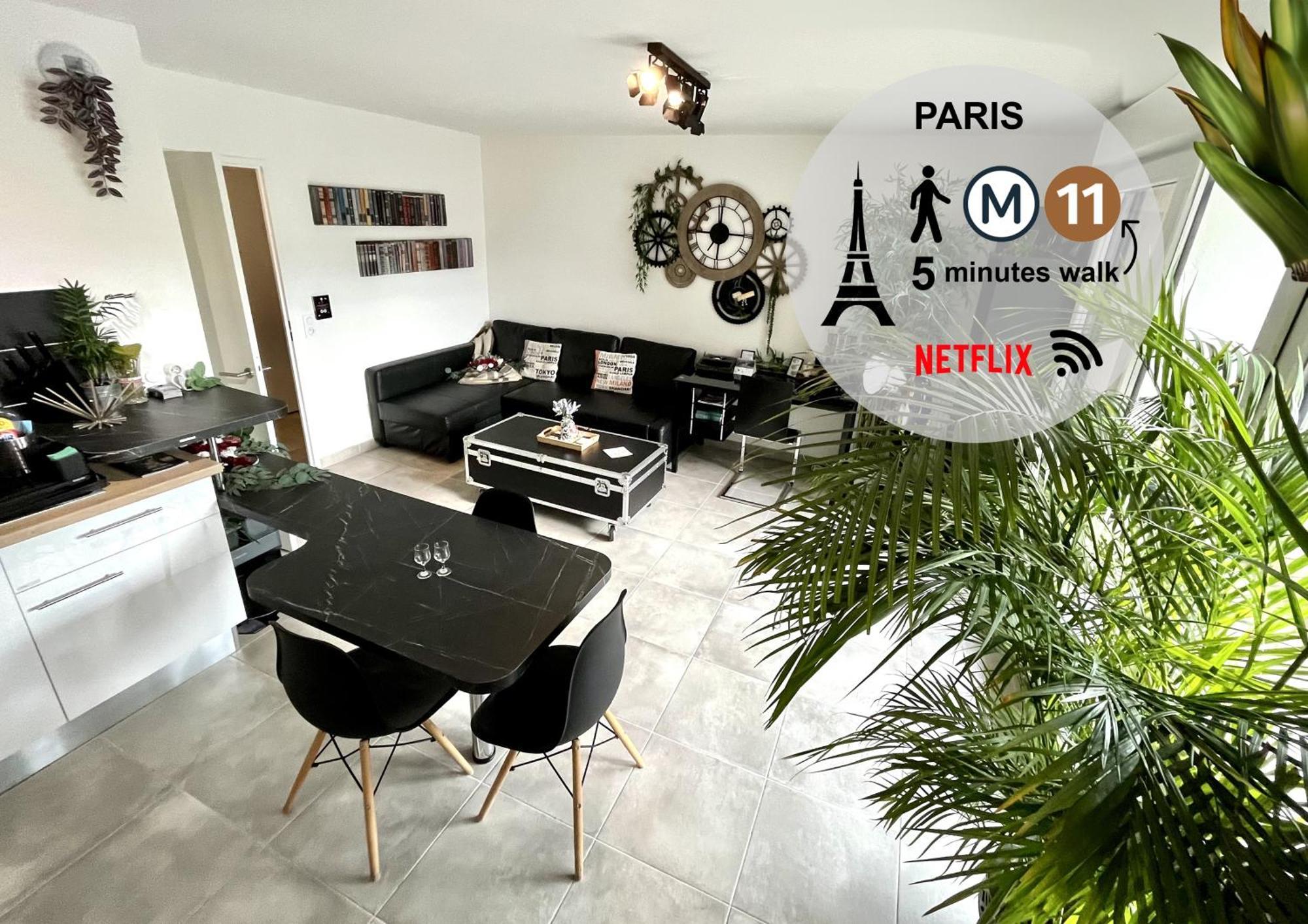 Apartment Paris I 77m Cosy I Proche Metro 11 - Possibility Of Direct Reservation With No Taxe By Asking A Question At Establishment Bagnolet